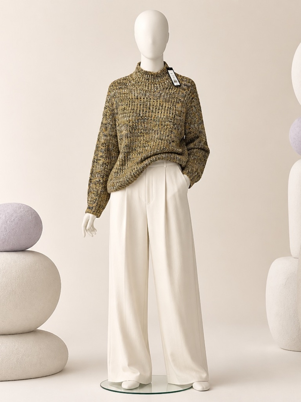 Romeo & Juliet Couture Womens Medium Camel Knit Sweater $95